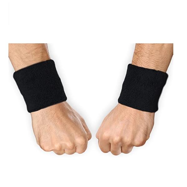 Terry Cotton Sports Wristband for Working Out Exercise Tennis