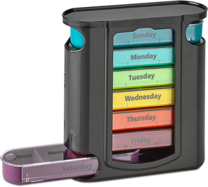 Stackable Colorful Daily Medication Reminder Pill Organizer