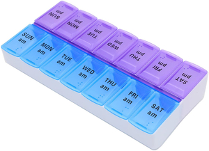 New Medication Weekly Pill Dispenser with Push Button