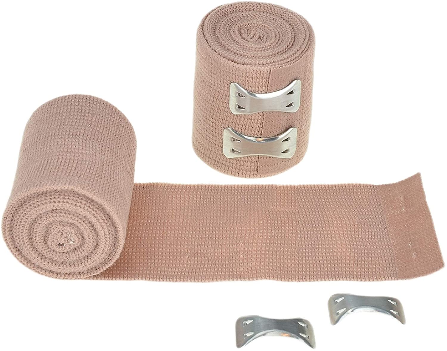 Compression Stretched Elastic Sports Bandages with Clip Closure from