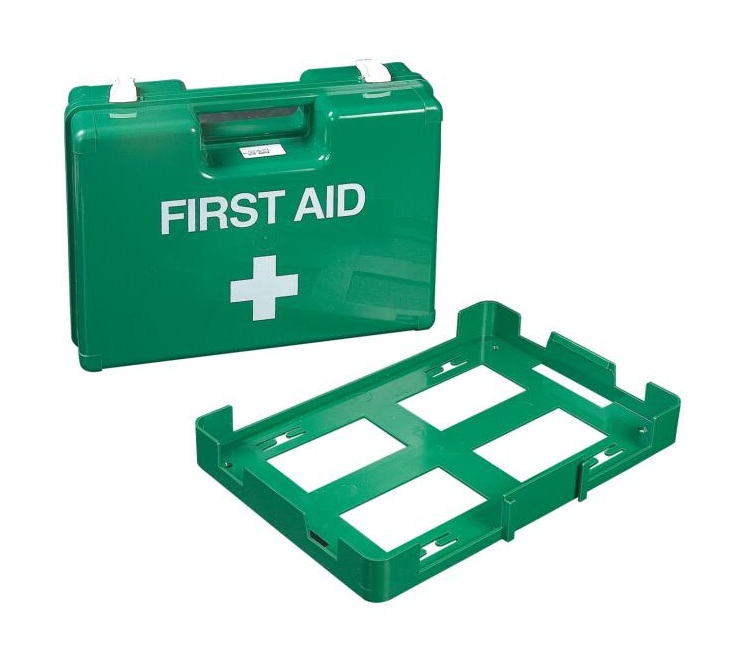 Medical ABS Plastic Empty First Aid Box with Divider and Wall Hanger