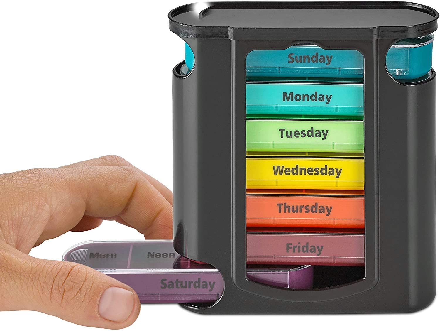 Stackable Colorful Daily Medication Reminder Pill Organizer - Buy ...